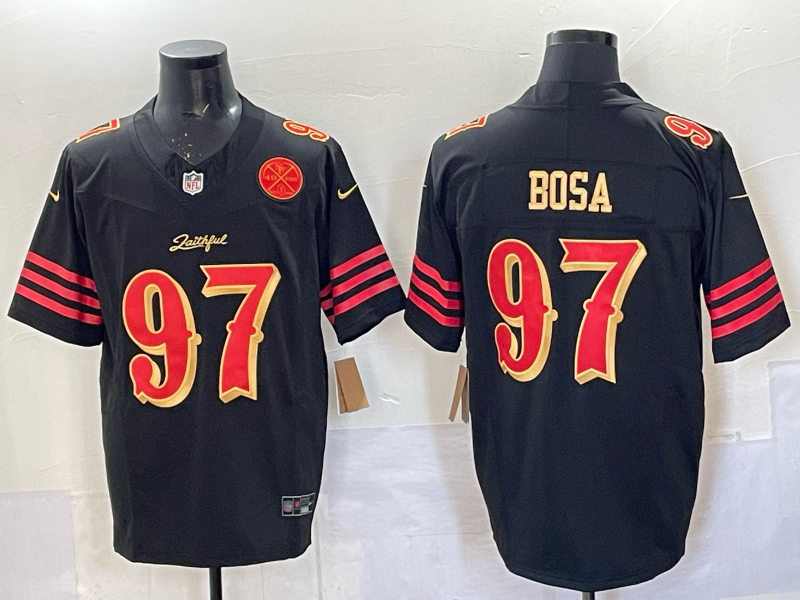 Men San Francisco 49ers #97 Bosa black Limited Nike NFL 2025 Jersey 08
